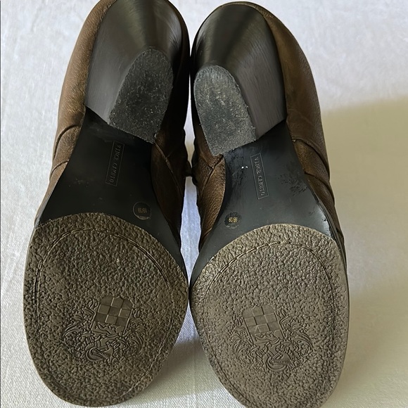 Vince Camuto Brown Leather Ankle Booties with Distressed Finish - Picture 8 of 8